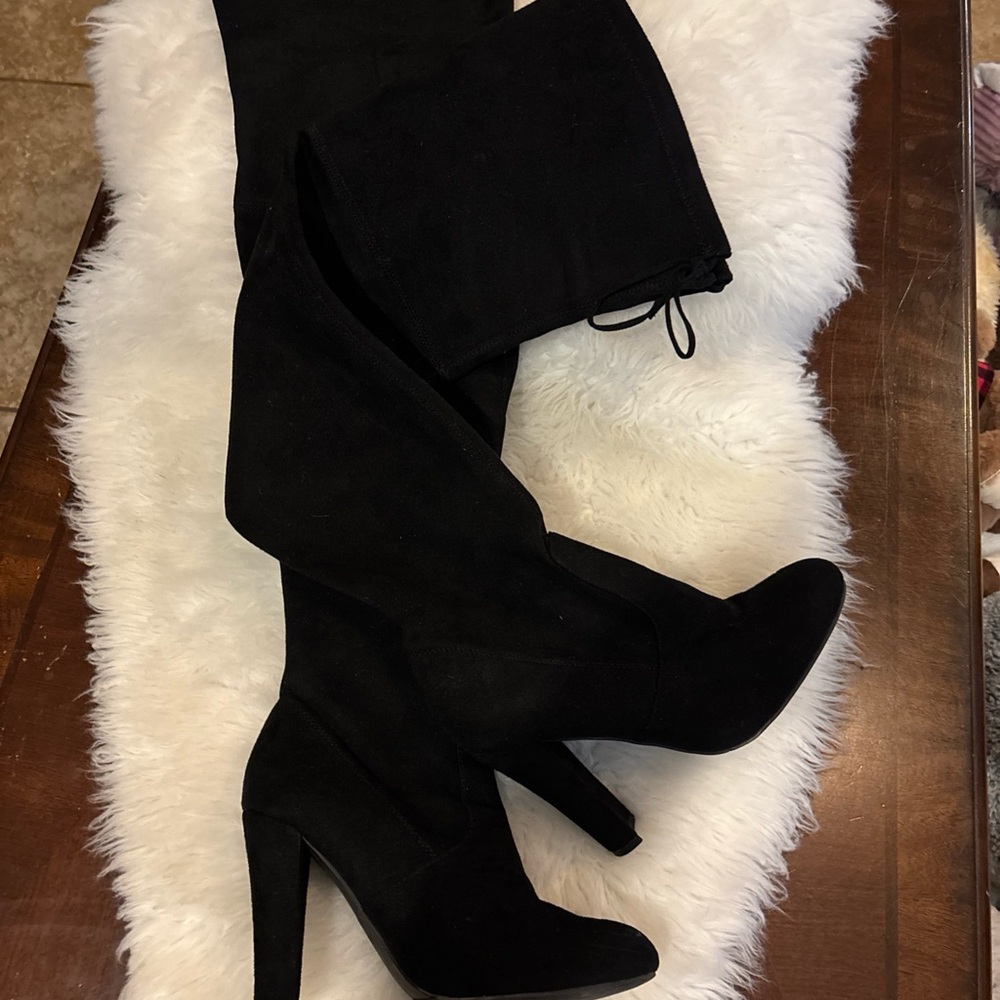 Steve Madden Black Over the Knee Boots